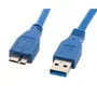 Lanberg Cable USB 3.0 Micro-B a USB-A Azul 0,5m CA-US3M-10CC-0005-B